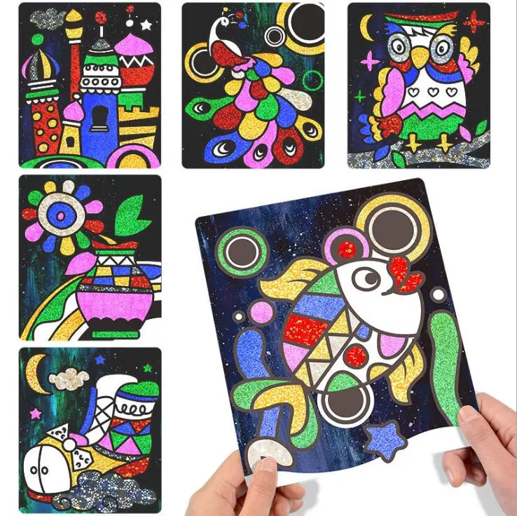 Wticker-pintura de transferencia mágica para niños, manualidades, Arte y manualidades, juguetes para niños, regalo, 9-20 piezas