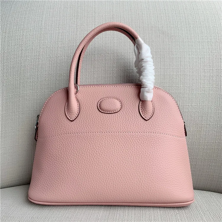 20 pink Новая сумка для боулинга, простая кожаная сумка на плечо в стиле ретро, женская сумка на молнии - Цвет: 20 pink