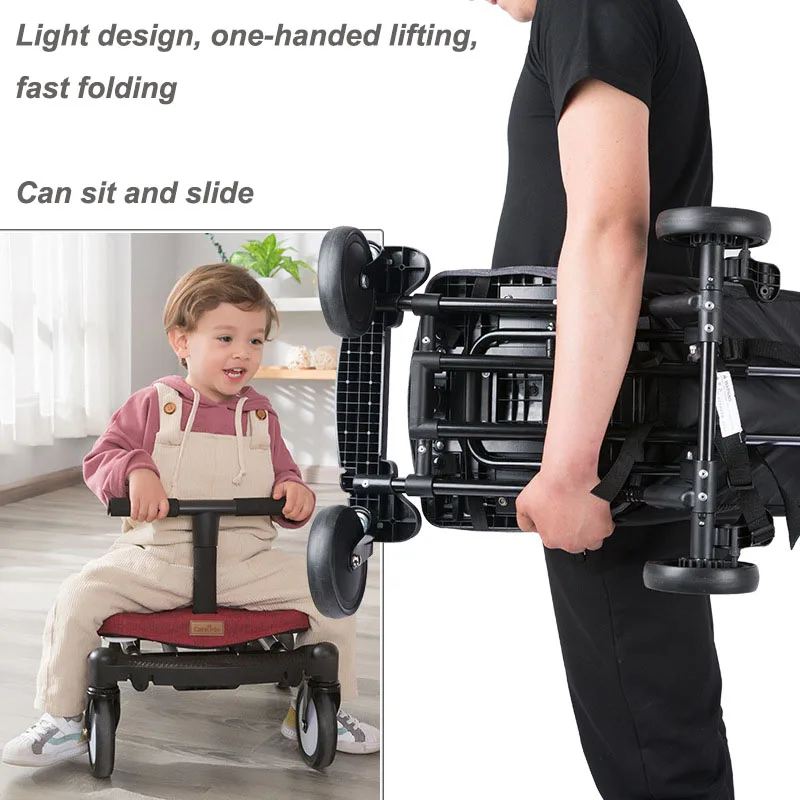 2019 Portable Kids Carts Children Baby Folding Stroller for Kids Walking Scooter Child Trolley Bass