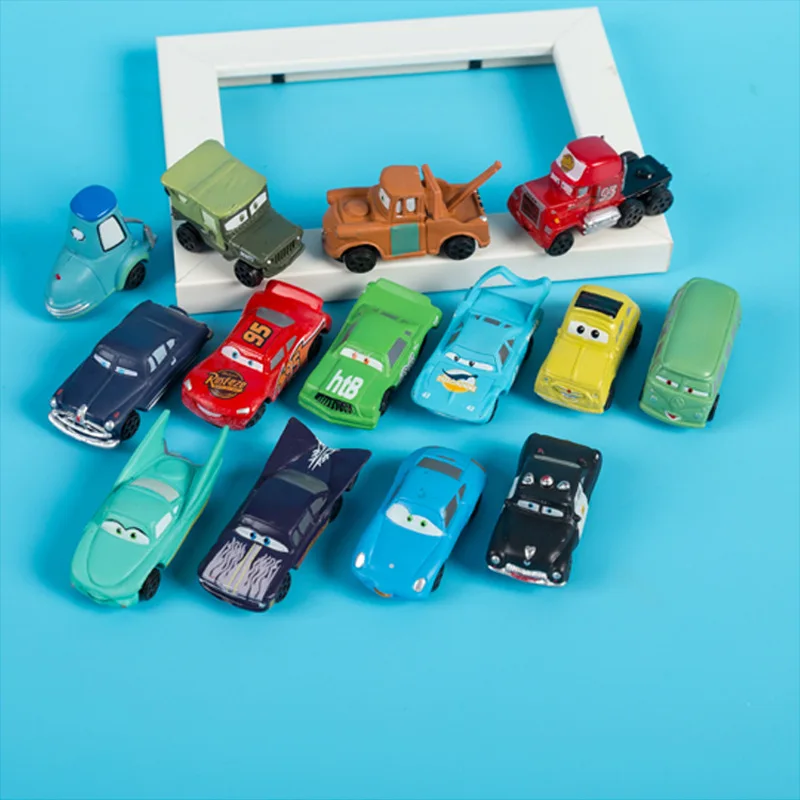 14 шт./компл. 4-5 см disney Pixar Cars 3 литые игрушечные машинки король молния McQueen Flo Fillmore модели машинок подарок игрушка для малыша