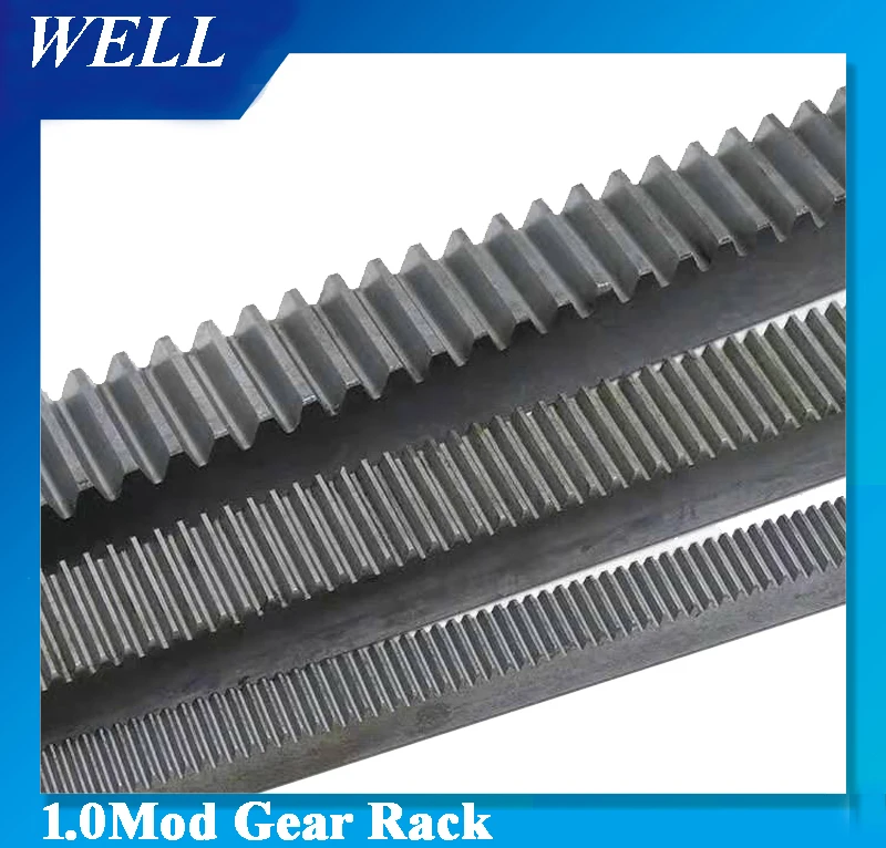Livraison Gratuite 1M 1.0 Mod Moule 10*10*1000mm 12*12*1000mm 15*15*1000mm Engrenage Spur Support Précision CNC Dents Droites Crémaillère