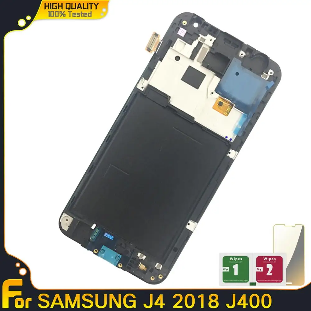 ЖК-дисплей для samsung Galaxy J4 J400 J400F сенсорный экран дигитайзер сборка Замена с рамкой lcd SM-J400F/H/P/M/G/DS