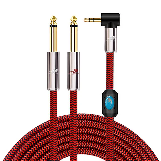 Cavo Audio 6 Piedi - Da Jack 3.5mm Stereo Maschio A Doppio Jack 1 4 Quot 6 35mm Mono - Foto 11