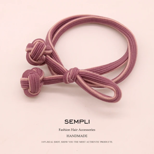 Sempli High Quality Elastic Band Tight Durable Gums for Woman Girls Strong Sweet Hair Bands Christmas Rubber Bands Accessories Deep Pink