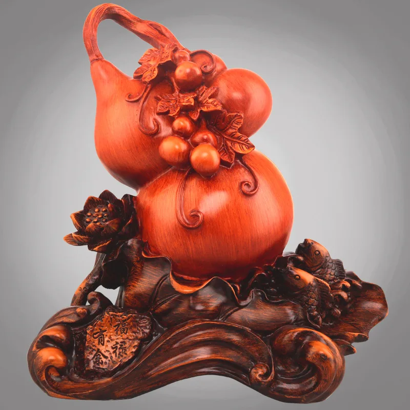 

Fluke with Auspicious Gourd Ornaments Home Accessories Yoshihisa Gift Creative Resin Handiwork Decoration Manufacturers Wholesal