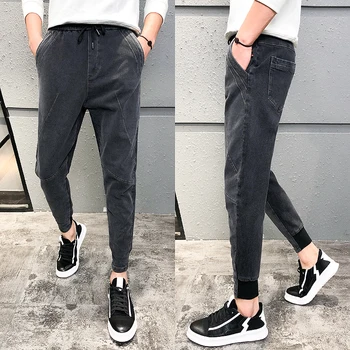 

2020 Spring New Jeans Men Fashion All Match Slim Fit Mens Joggers Streetwear Casual Trousers Men Jeans Hip Hop 36-28