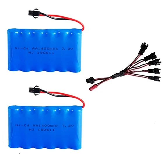 SM Plug) Ni-CD 7,2 v 1400mah батарея+ 7,2 v зарядное устройство для радиоуправляемого игрушечного автомобиля Танк Поезд Робот Лодка пистолет 5* AA 7,2 v перезаряжаемый аккумулятор - Цвет: Фиолетовый