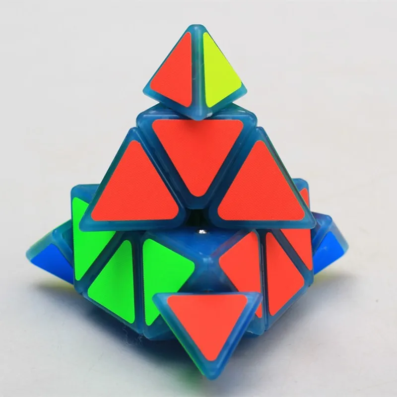 Z cube 3X3X3 светящаяся синяя пирамида, магический куб, профессиональные скоростные пазлы, cubo magico, развивающие игрушки для детей, взрослых, подарок