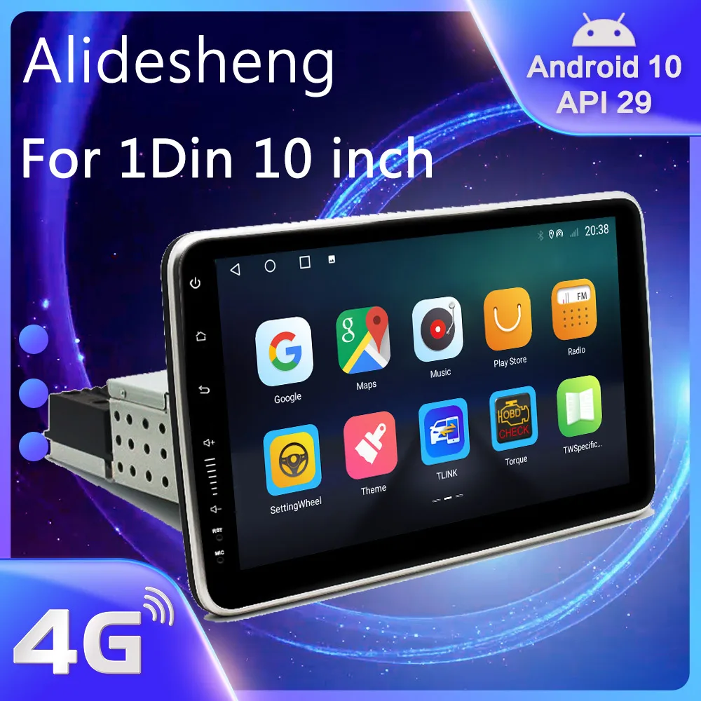 Автомобильный мультимедийный плеер 1 Din 10 дюймов Android 0 поворотный сенсорный экран