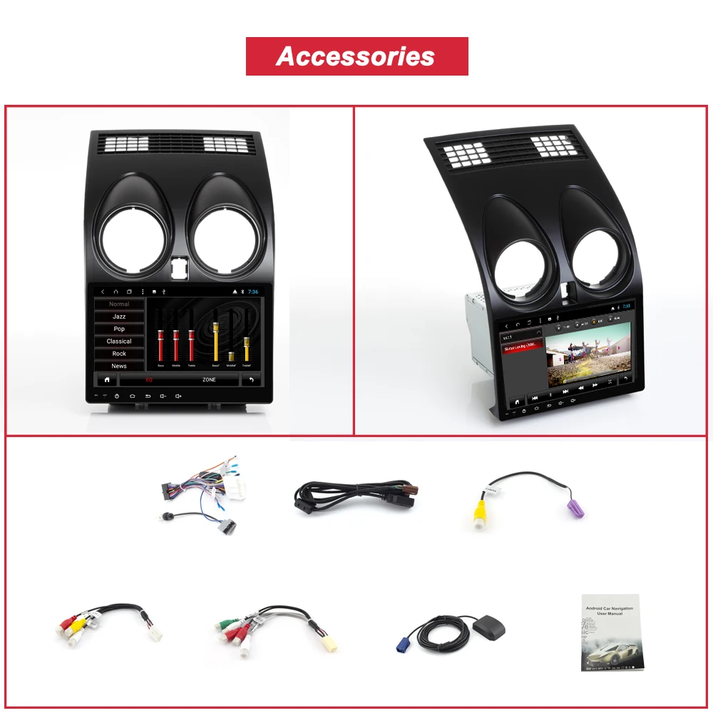 Bonroad Android 8.1 For Nissan Qashqai 2010 Dualis 2007- Car Radio GPS Video Player Navigation Sedan Car Multimedia Player