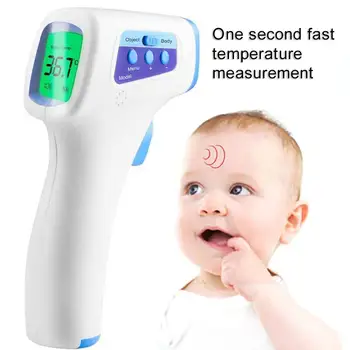 

Portable Digital 3 Color Backlight Non-contact Infrared Forehead Thermometer Temperature Meter Thermometer Temperature Meter Met