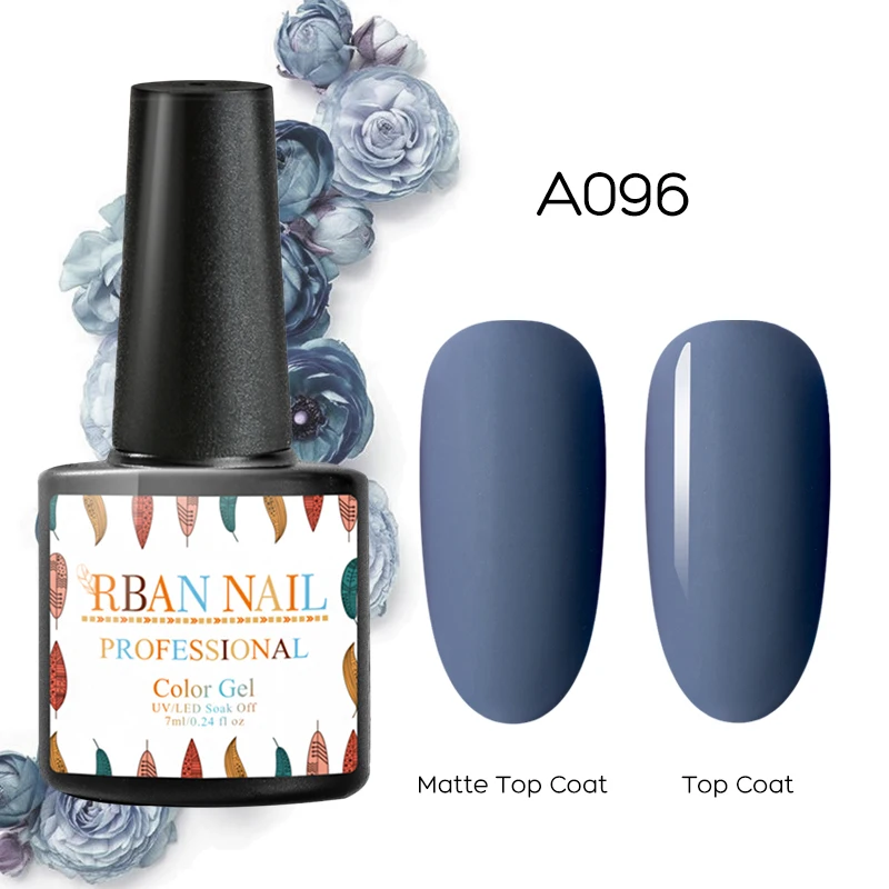 M30096 RBAN NAIL 7 мл УФ-гель для ногтей чистый цвет Полупостоянный замачиваемый гель лак для ногтей маникюрный лак матовый верхний слой - Цвет: M30096