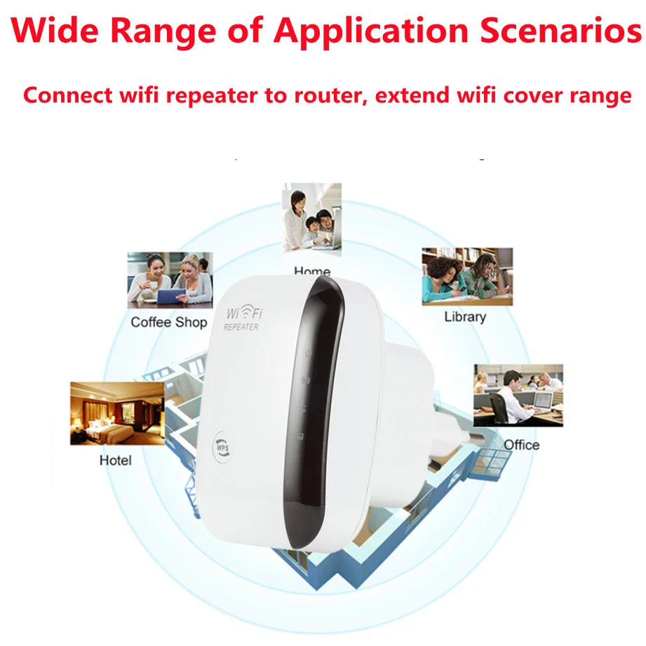 internet router extender 2.4Ghz WiFi Repeater Wireless Wifi Extender 300Mbps Wi-Fi Network Amplifier 802.11N Long Range Wi-fi Signal Booster Wifi Repiter wireless wifi range extender