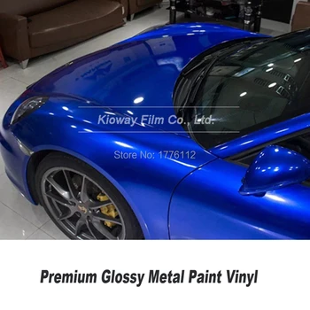 

Highest quality Gloss Wrapping Film Car wrapping paper blue car vinyl wraps blue glossy metallic vinyl low initial tack adhesive
