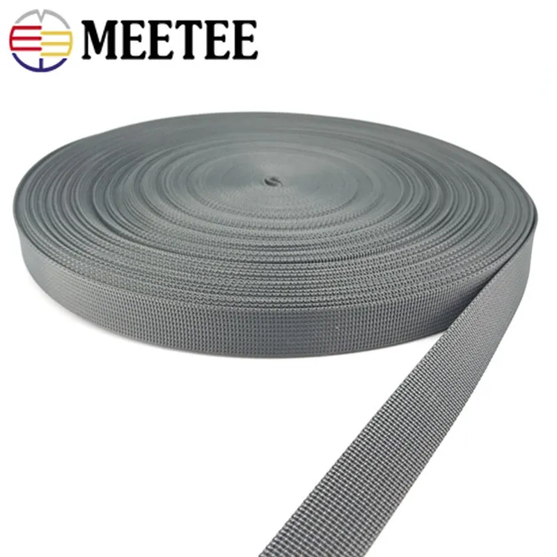 

Meetee 8Meters 1mm Thick Nylon Webbing Ribbon Band Strap Tape Dog Collar Backpack Knapsack Belt DIY Tapes Bias Binding