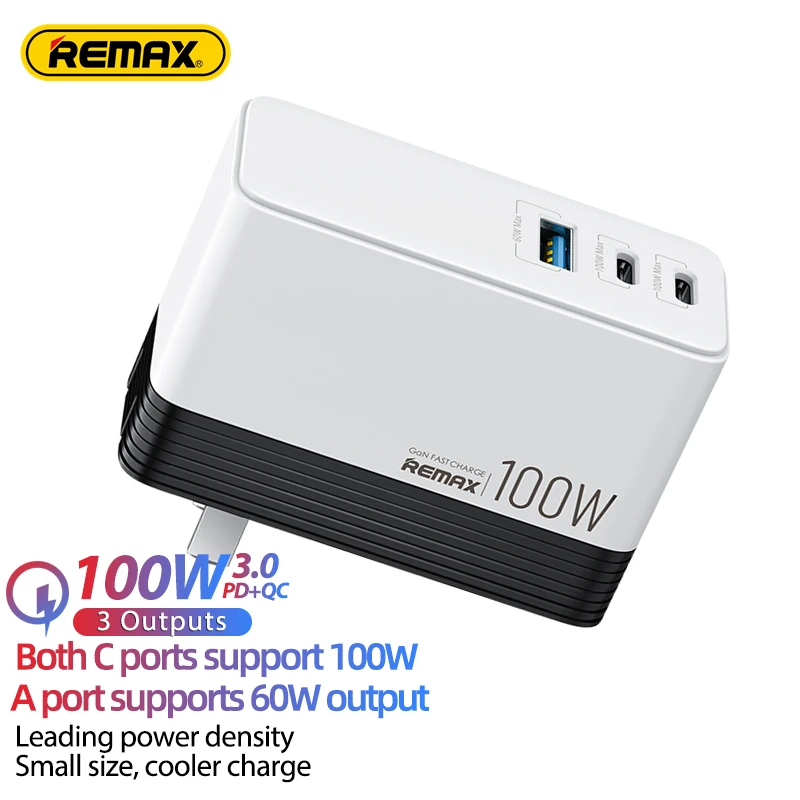flawless legs usb charger REMAX GaN Charger 100W PD Fast Charging USB Type C Charger QC3.0 PD3.0 Type C Laptop Wall Charger Adapter For iphone xiaomi charger for smart watch