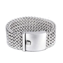 12 Вт/18/30 мм тяжелый в стиле «панк-рок» Для мужчин 316L Нержавеющая сталь байкер велосипед звено цепи Браслеты полированный сеточные браслеты ювелирные изделия 19-23 см