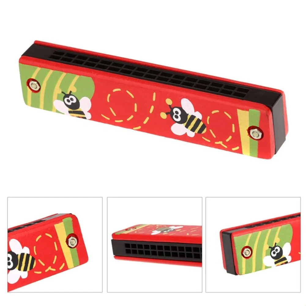 Colorful Harmonica 16 Holes Tremolo Harmonica Children Musical Instrument Educational Toy Gift for Kids