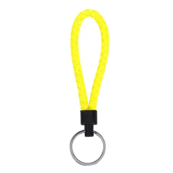 

ID Card Lanyard Hanging Detachable Hand Outdoor Gift 2pcs PU Convenient Practical Hand-Woven Rope Ring Finger Accessories