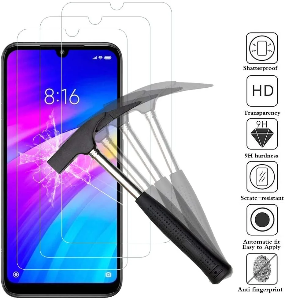 

Tempered Glass For Xiaomi Redmi 7 Glass 9H 2.5D Protective Film Explosion-proof Clear Screen Protector Phone Cover