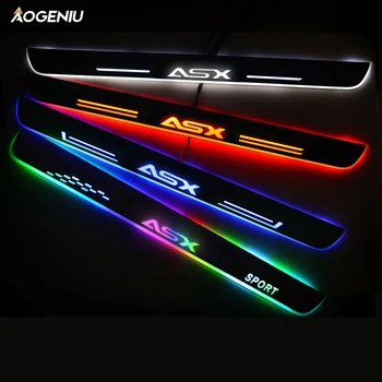 

Acrylic LED Car Door Sills Scuff Plate Pedal For Mitsubishi ASX 2011 2012 - 2017 2018 2019 Car Plates Guard Accessories