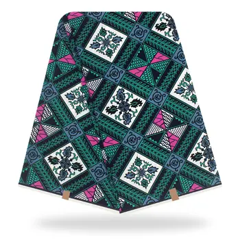 

Geometric Printed Ankara African Wax Fabric Pagnes Real Wax Fabric 6 yards Veritable Wax Fabric