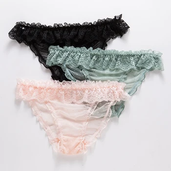 

New Comfortable and Breathable Ladies Underwear Sexy Lace Panties Female Mesh Low-Waist Women's Underpants