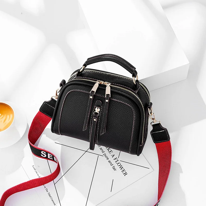LAN LOU женская сумка сумки на плечо для женщин брендовая популярная сумка кожаная сумка для женщин Роскошные новые сумки через плечо для женщин - Цвет: Черный