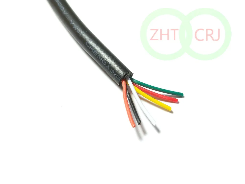 200 м Лот кабель, 28AWG, 6 ядер, ПВХ кабель 300V 80 градусов Цельсия кабель