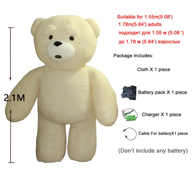adult size8 Надувной медведь талисман плюшевый костюм костюмы вечернее платье, комплекты одежды Продвижение карнавал реклама открытый наряд - Цвет: adult size8