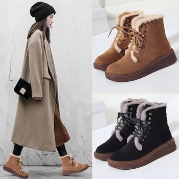 

Explosion models fashion wild comfortable winter snow boots female warm students adult daily short boots flat with tide shoes