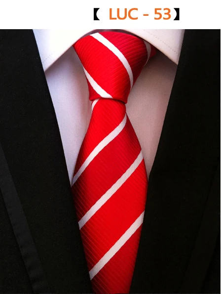 Gusleson модные шёлковые мужские галстуки дизайн шеи галстук 8 см в деловом стиле и в полоску Свадебные Галстуки для мужской формальный деловой вечерние Gravatas - Цвет: 53