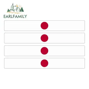 

EARLFAMILY 4pcs Car Stripe Motorcycle Racing Flag Sticker Skateboard Decal JDM Bike Moto Tuning Japan Car Stickers
