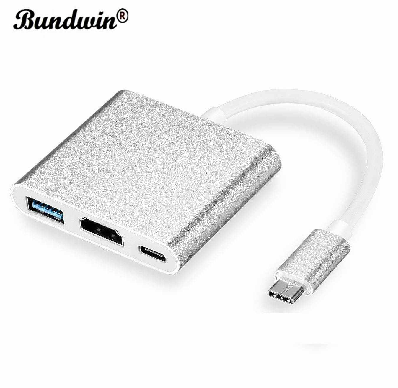 Bundwin 4K Type C к HDMI USB 3 0 с адаптером PD для зарядки 1 адаптер концентратора Mac Air Pro Huawei