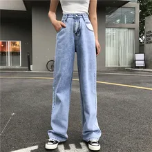 Классические джинсы, 4 сезона, женские джинсы с высокой талией, Ретро стиль, прямые штаны, высокое качество, ковбойские джинсовые штаны