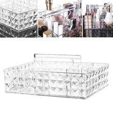 Aliexpress - Makeup Organizer Tray Transparent Acrylic Cosmetic Storage Display Box With Handle With Clear Simple Stylish Transparent Design