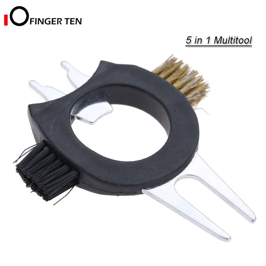 

5 in 1 Golf Divot Tool Brush Groove Cleaner Spike Wrench Bottle Opener MultiTool for Men Women