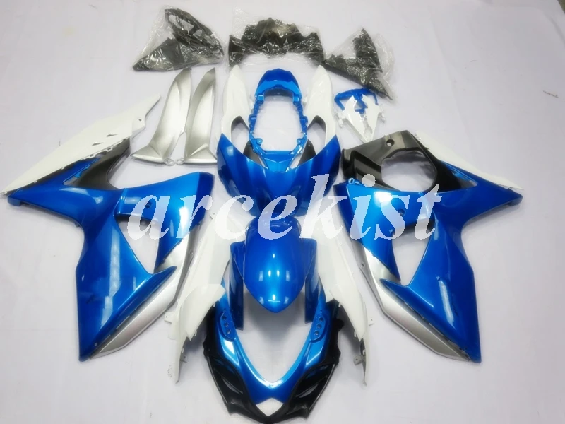 Инъекций ABS Полный обтекатели комплект подходит для Suzuki GSXR1000 K9 2009 2010 GSX-R1000 09, 10, 11, 12, 13, 14, 15, 16 лет тела комплект синего цвета