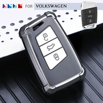 

TPU Car Smart Key Case Fob Cover For VW Volkswagen PASSAT Tiguan Atlas Skoda Superb Magotan B8 A7 Golf Smart Remote Keychain