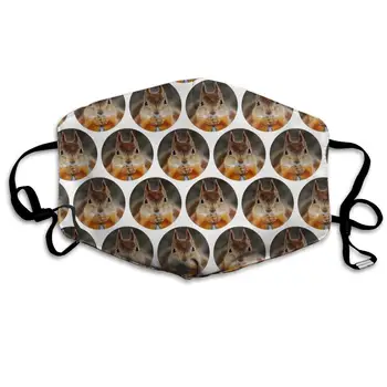 

Comfortable Two Layer Dust Mask, Soft Funny Vector Dogs Pug Puppies Pattern Donut Coffee Face Mask Cover Mouth for Adults and