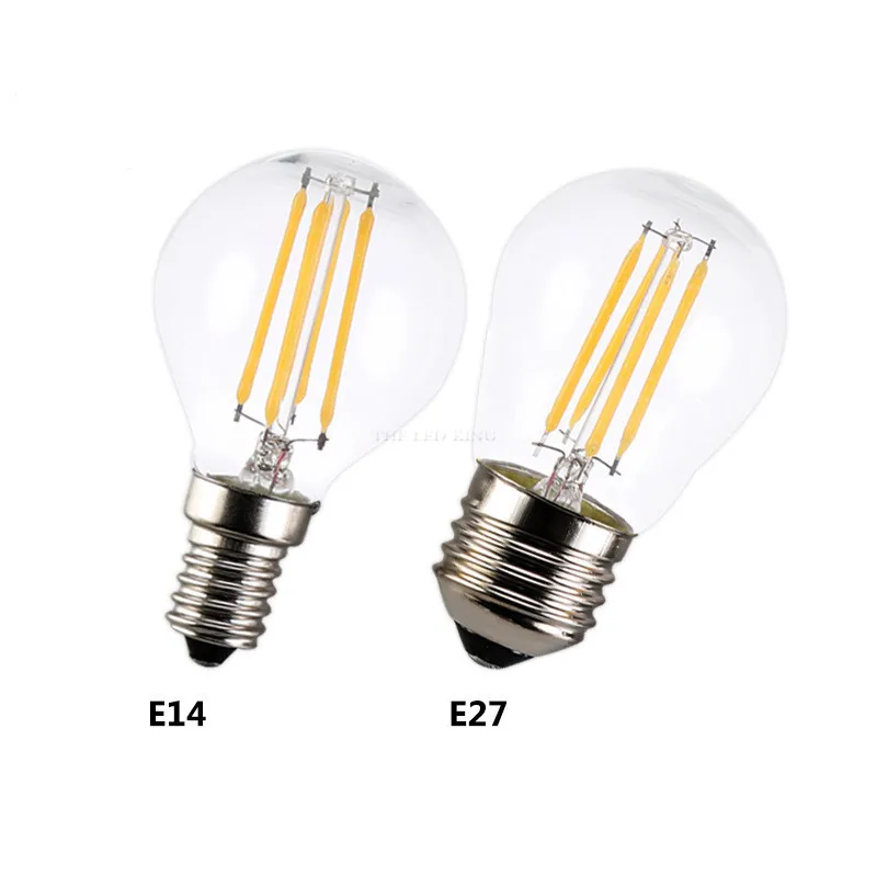 

Antique LED E27 Bulb Retro Lamp 220V 4W 8W 12W 16W LED Filament Light G45 Glass Ball Bombillas LED Bulb Edison Candle Light