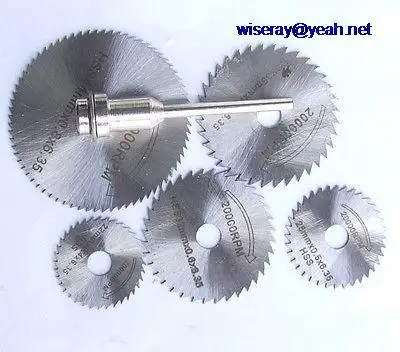 

DHL/EMS 10pcs set/6PC HSS Saw Blade Rotary Tool Circular Saw Blade Set Mandrel fit 3.2mm ShanK-A7