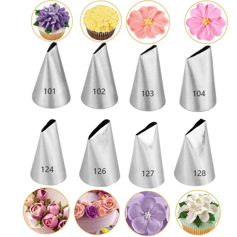 

Pastry Nozzles For Cakes Decorating Rose Petal Flower Icinp Piping Tips Baking&Pastry Tools Confectionery Kitchen Gadget New