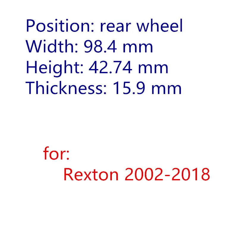 Оригинальные задние тормозные колодки для Ssangyong Rexton 2002- 4841308050