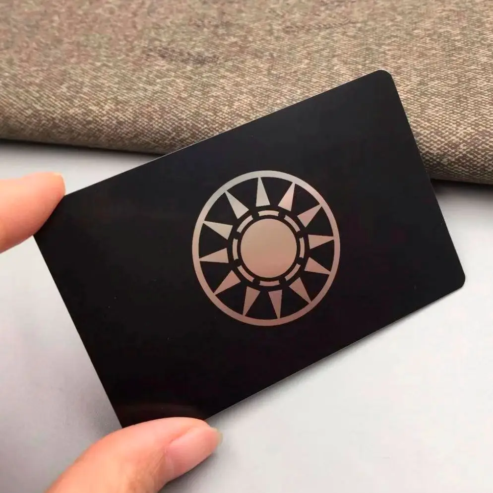 100pcs/lots Metal Business Card Printing Black Cards | Канцтовары для офиса и дома