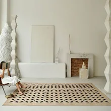 

Nordic Simple Carpet For Living Room Bedroom Mat Home Decoration Checker Rugs Bathroom Entrance Door Mat