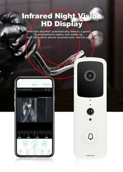 

Smart WiFi Wireless Doorbell Video Two-Way HD Talk PIR Door Bell Security Camera