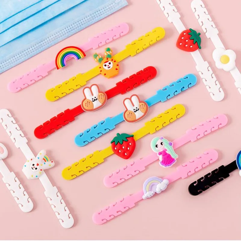 10pcs Cartoon Face Mask Ear Hooks Adjustable Anti-slip Protection Grips Extension Strap Hook Buckle Holder for Kids | Дом и сад