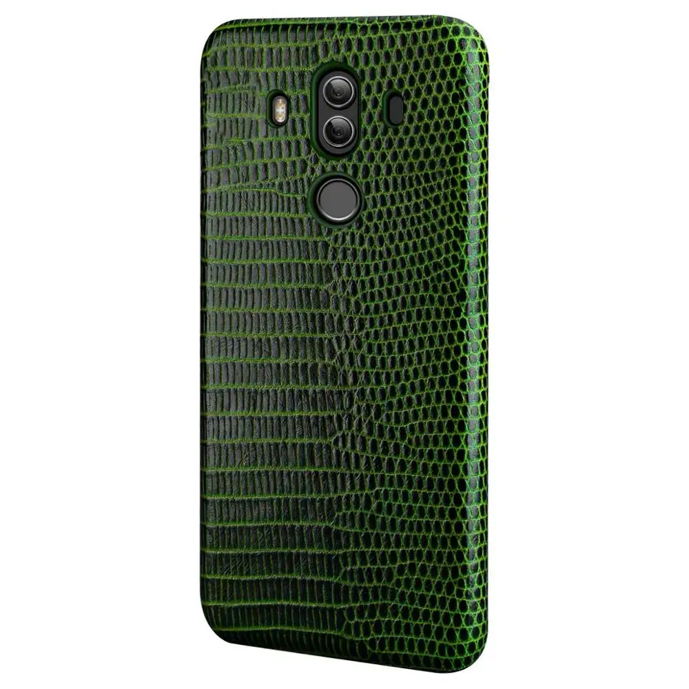 Для huawei Mate 10 Pro чехол для телефона Роскошный чехол из натуральной кожи с узором ящерицы ручной работы Классический чехол для huawei P20 P30 Pro - Цвет: 2