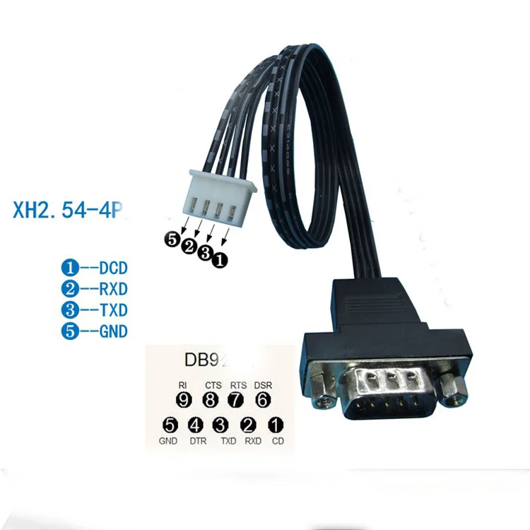 

New product DB9 male serial cable connection extension industrial control board COM extension line RS232 to XH2.54-4P